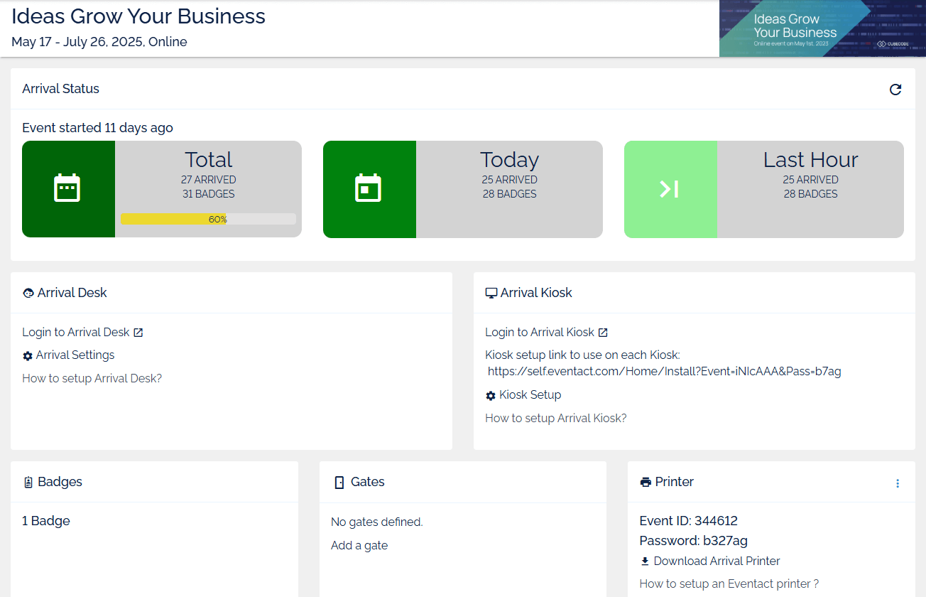 Check-in Dashboard