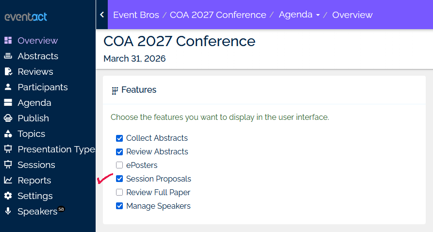 הפעלת פיצ'ר הצעות מושב